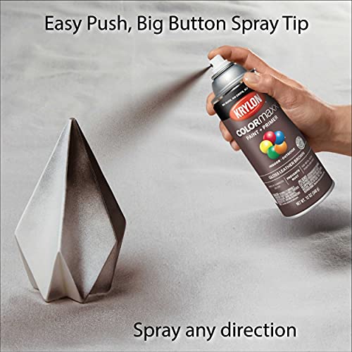 Krylon K05527007 Colormaxx Spray Paint And Primer For Indoor/Outdoor Use, Gloss Leather Brown, 12 Ounce (Pack Of 1) #TOP4