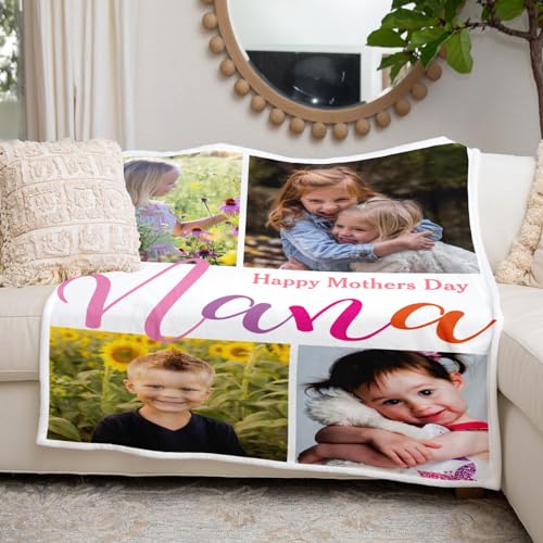 Image of inkArts Custom Blanket with Photo, Personalized Blanket, Customized Photo Blankets, Customizable Picture Blankets, Personalized Photo Gifts for Kid Baby Girl Boy Pet
