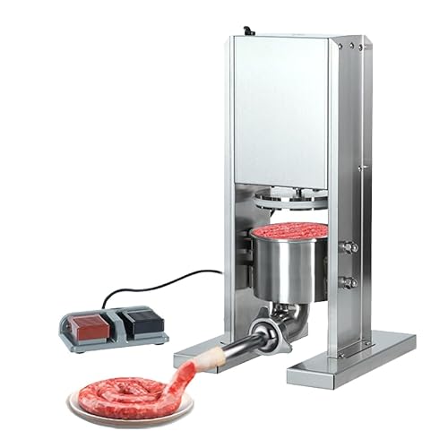 Poussoir À Saucisses 3 L, Machine À Saucisses Verticale En Acier Inoxydable, Ensacheuse Saucisse Avec 3 Tubes De Remplissage, Poussoir À Saucisses Électrique Pour Cuisine Domicile Restaurant