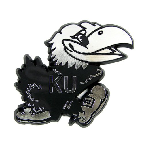 Caseys Distributing Kansas Jayhawks Silver Auto Emblem