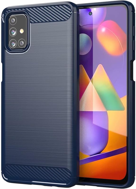 Image of Basic Case for Samsung Galaxy M31S (Carbon Fibre Blue)