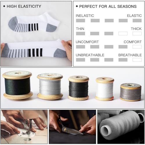 COOVAN Mens Athletic Socks 12 Pack Ankle Low Cut Breathable Running Socks,Socks for Men Shoe Size 6-124