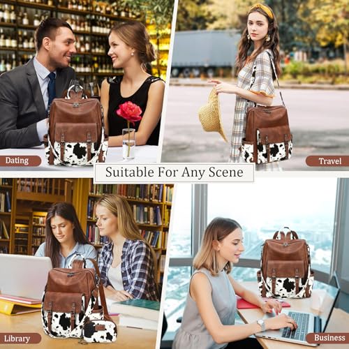 Image of AGLOD Backpack Purse for Women PU Leather Back Packs Designer Ladies Shoulder Bag Fashion Faux Work Travel Handbags
