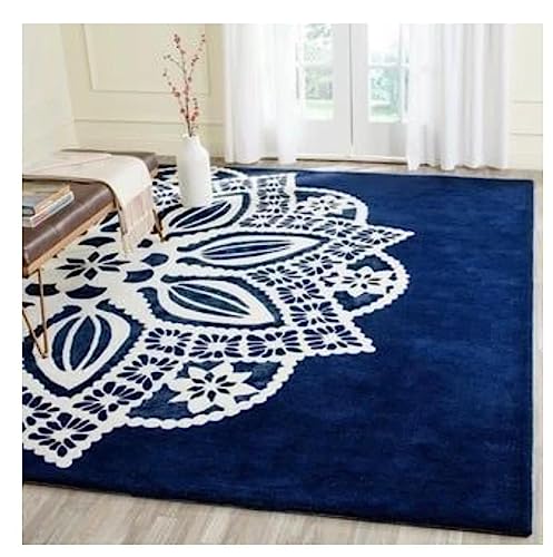 Image of Carpet Mahal Handmade Handwoven Tufted Made of 100% Soft Blended Wool Export Quality Carpets with 1 Inch Thickness (9x12 Feet) Color Multi