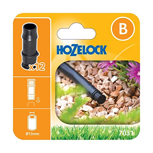 Hozelock End Plug 13mm (12 pack), Black