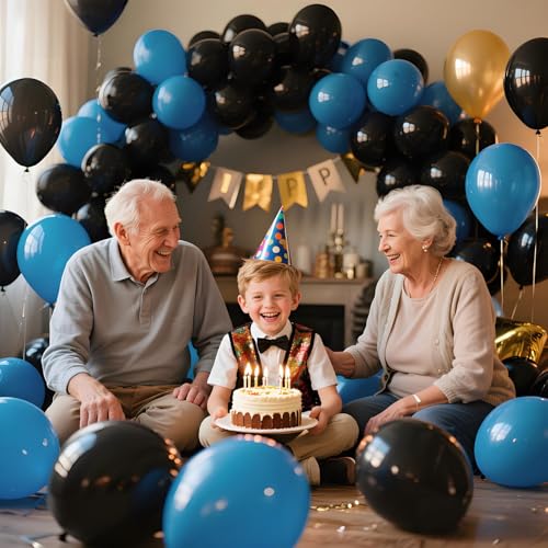 Image of Black Balloon 110pcs, 12 Inch Thickened Latex Party Balloons Helium Bright Color for Birthday Baby Shower Wedding Party Supplies Arch Garland Decoration