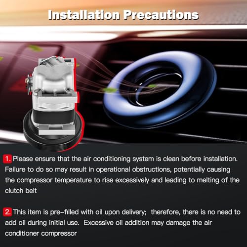 Image of CCIYU Air Conditioning Compressor for Mazda Protege Protege5 2.0L 1.6L