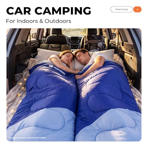 Image of Sleeping Bags for Adults, Camping Sleeping Bag with WaterResistant & TearResistant, Lightweight 4lb Sleeping Bag Warm for Backpacking, Hiking, Summer Camp & Indoor Use - Anti-Snag Zipper