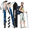 TREKOLOGY Trekking Poles – Lightweight, Adjustable Hiking Sticks for Men & Women – Durable Aluminum, Compact & Foldable with Comfortable Grip – Perfect for Hiking, Walking & Seniors, TREKZ XE (Blue)
