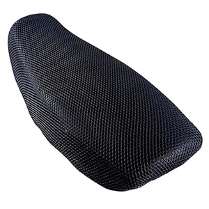 AllExtreme EXUSC1S Universal Mesh Bike Seat Cover Anti Skid Net Cushion for All Flat Seat Motorcycles (Black)