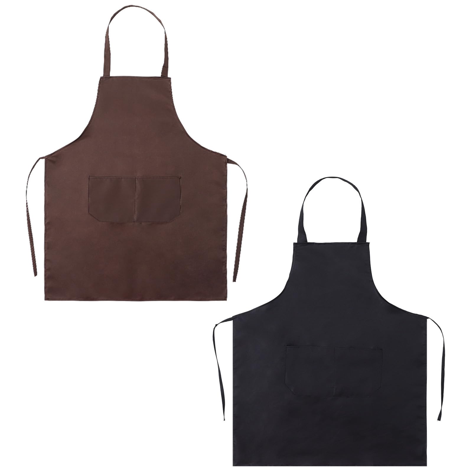 Grembiuli da Cucina Protezione per Cucinare e Lavori Manuali in Poliestere Unisex 12 Pezzi con Tasche Frontali