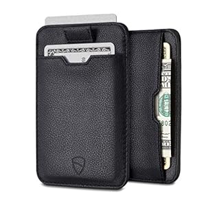 Vaultskin CHELSEA Slim Minimalist Leather Wallet for Men with RFID Blocking, Front Pocket Credit Card Holder