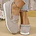 Women's Casual Loafers with Chain,Comfortable Orthopedic Sneakers for Women Arch Support Footwear Business Non-Slip Walking Boat Fashion Retro Lightweight Penny Work Flats Loafer Slip On Shoes