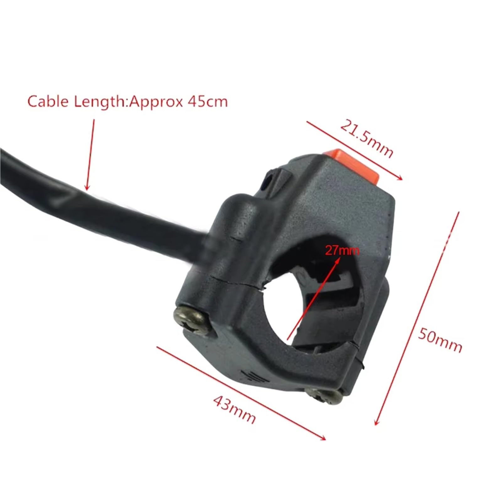 Interrupteur de Phare de Moto Interrupteur De Démarrage Et D'arrêt pour Moto 22 Mm Double Sport Quad Klaxon Accessoires Moto Poignée Commande Interrupteur D'allumage Démarreur(Start Yellow)
