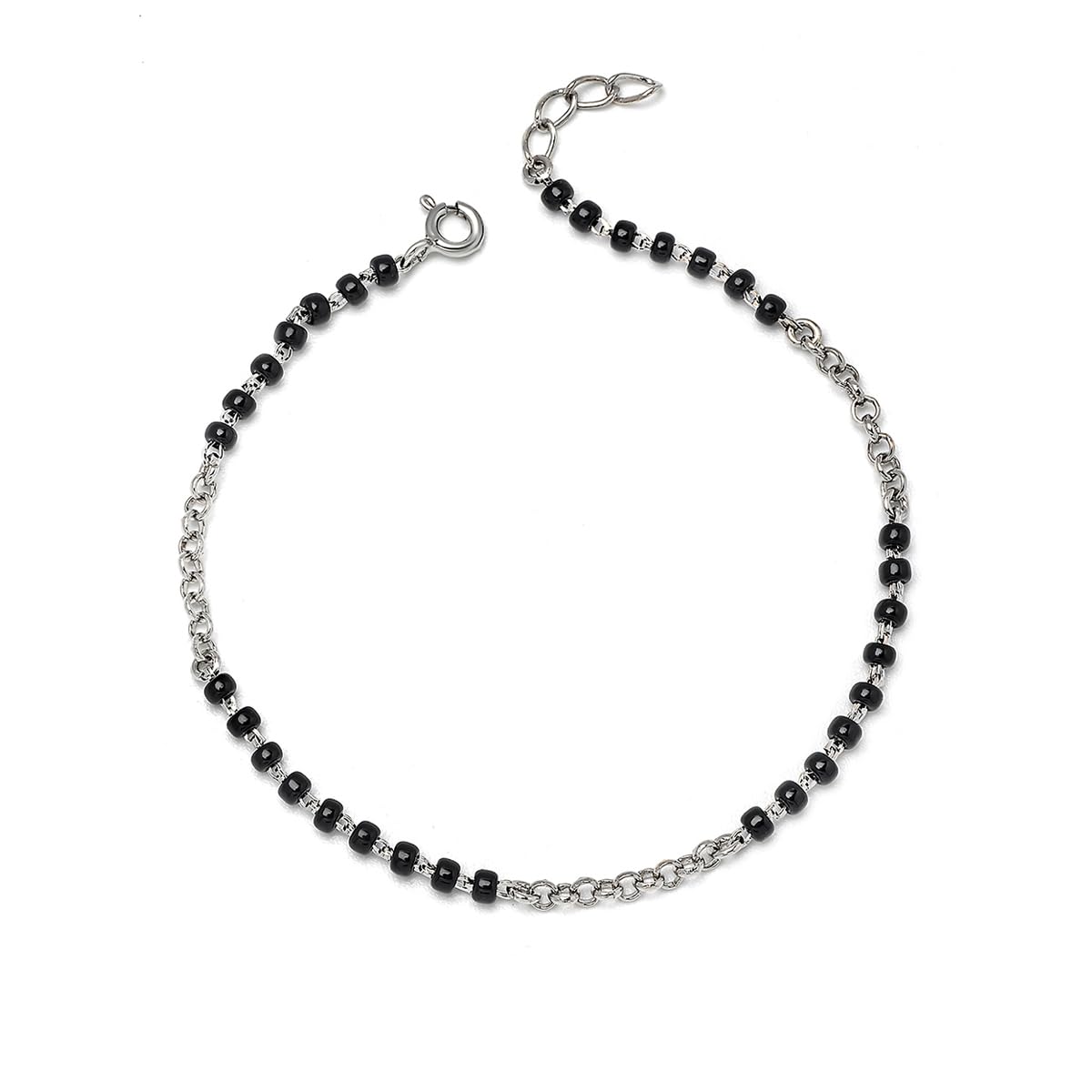 Silver Dainty Mangalsutra Bracelet for Women | Gift for Girlfriend and Wife | Bracelet for Women & Girls | With Certificate of Authenticity and BIS Hallmark (B0DBHNL27F) Amazon Price History, Amazon Price Tracker