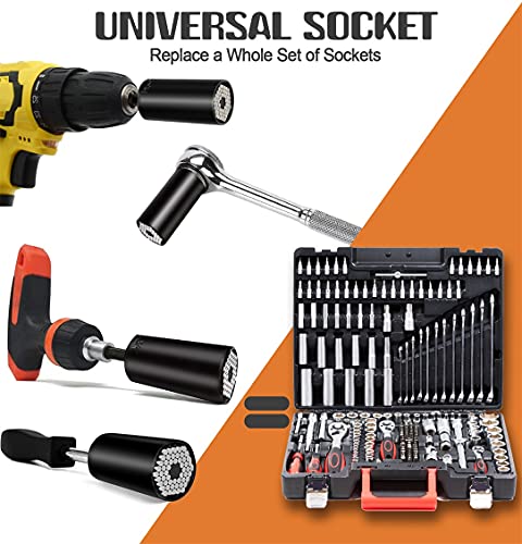 Wareon Gifts for Men Fathers Day Universal Socket Tools Gifts for Dad, Socket Tool Sets (7-19mm) Multi-Function Power Drill Adapter Birthday Gifts for Father/Boyfriend/Husband - Thumbnail 4