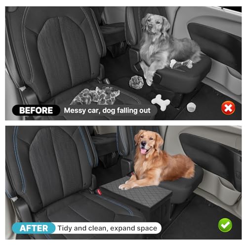 Image of Mixsuper Liner Car Seat Organizer for Chrysler Pacifica 2017-2026, Console Organizer Backseat Box for Pacifica, Supplies Dog Box Storage Bin Travel Accessories