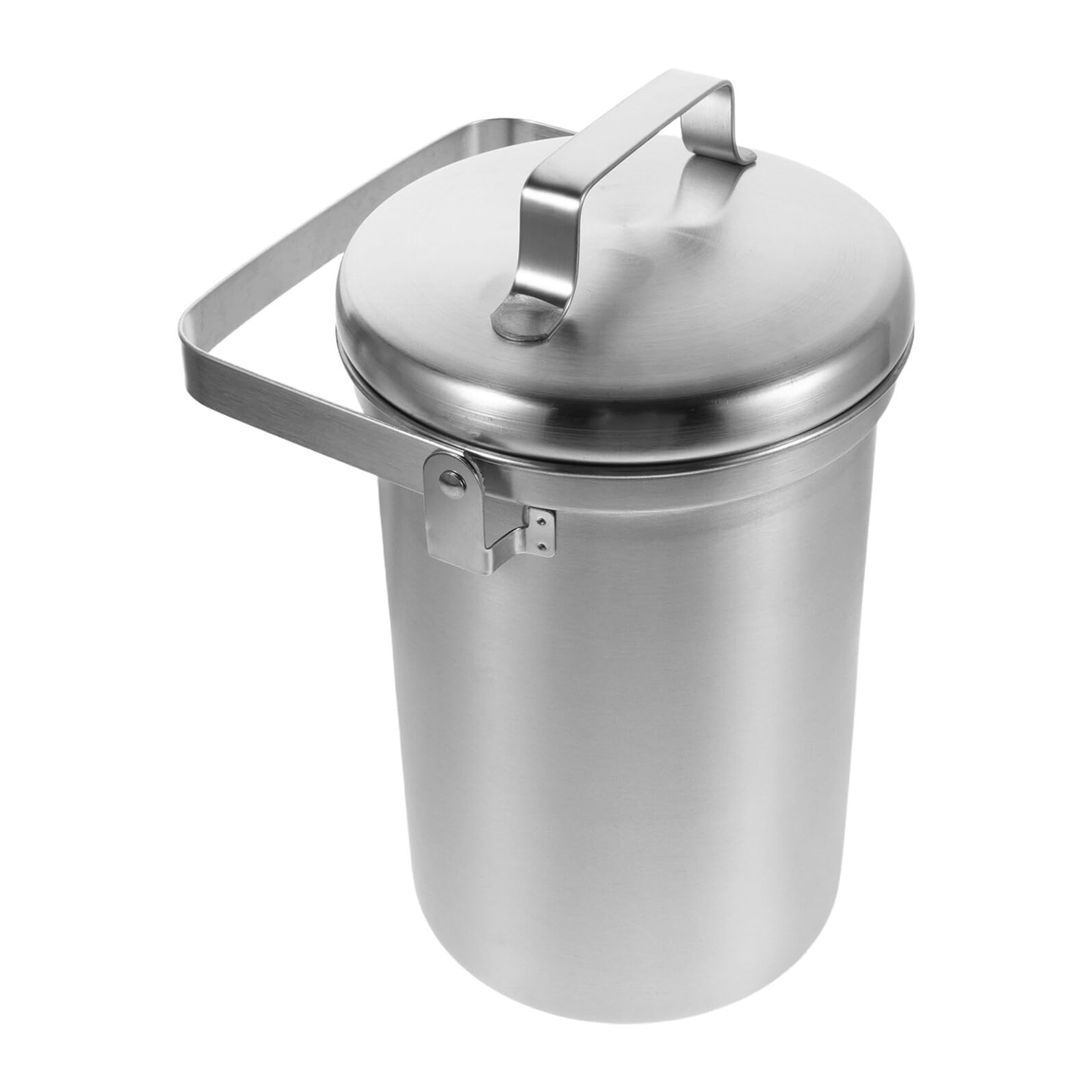 UKCOCO Seau à Compost Cuisine en Acier Inoxydable 3l avec Couvercle Hermétique, Conteneur à Déchets Alimentaires pour Plan de Travail, Poubelle Compost Intérieur Pratique et Hygiénique