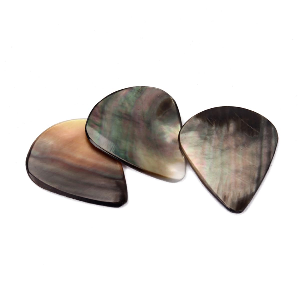 HEMOTON 3 Set Di Plettri Per Chitarra in Vera Conchiglia Plettri Per Chitarra Acustica Suoni Graffianti E Autentici 3 Pezzi*3