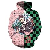 WCZARE Adult/Youth Hoodie 3d Anime Unisex Fashion Hoodie Nezuko/Tanjiro Sweatshirt NO.7-Small