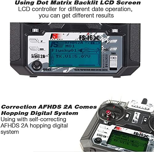Miniatura 5 de Flysky FS-i6X 10CH transmisor de radio + Flysky ia10B receptor RC (2,4 GHz, AFHDS 2A, transmisor RC) para FPV Racing RC Drone Quadcopter por (Mode-2
