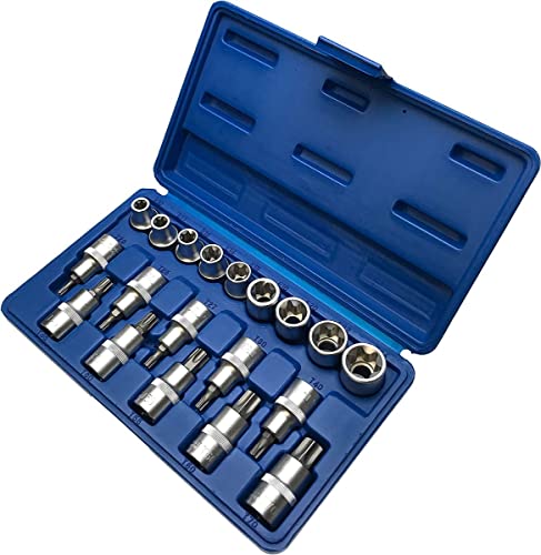 Set 19 bussole torx in acciao cromo vanadio