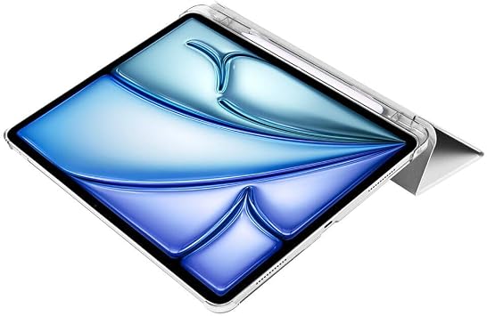 Babilden Apple iPad Tablet ile Uyumlu Tablet Kılıfı Smart Cover Uyku Modlu Standlı Arkası Sert Şeffaf Kapak (Siyah, iPad Pro 11 2024)