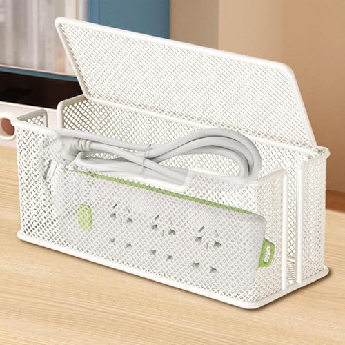 Boîte cache-câbles Teksome : rangement de fils multifonction pour bureau - 3