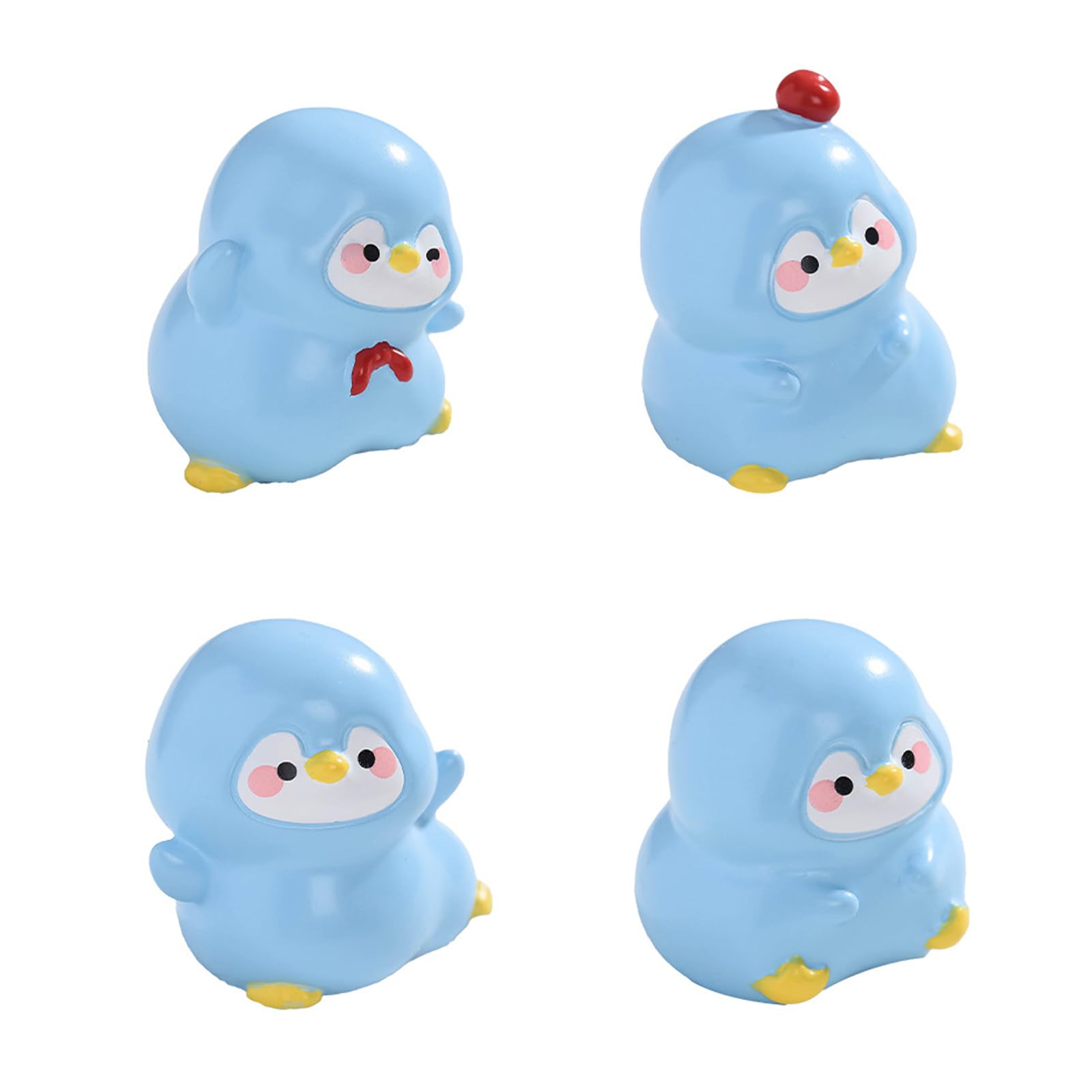 Ekoama Minisature Penguins Statue Garden Decors Resin Penguins Figurine Toy Minis Cake Toppers for Birthday Party Decors Suppli