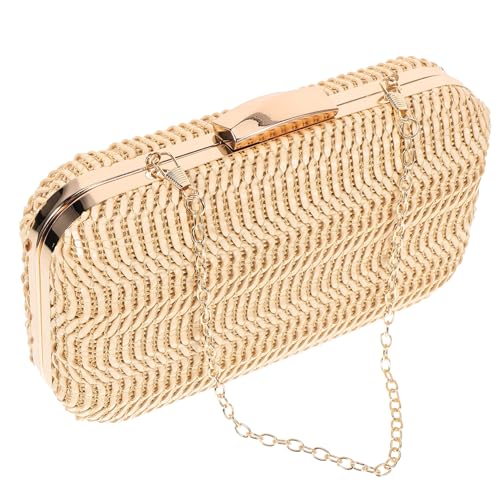 Pochette tissée portable Healvian pour shopping et voyages : sac à main léger avec chaîne
