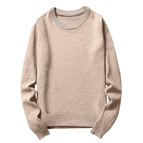 Men Sweaters Crewneck Long Sleeve Sweaters Loose Fit Pullover Sweaters Cable Knit Pullover Fashion Warm Winter Tops