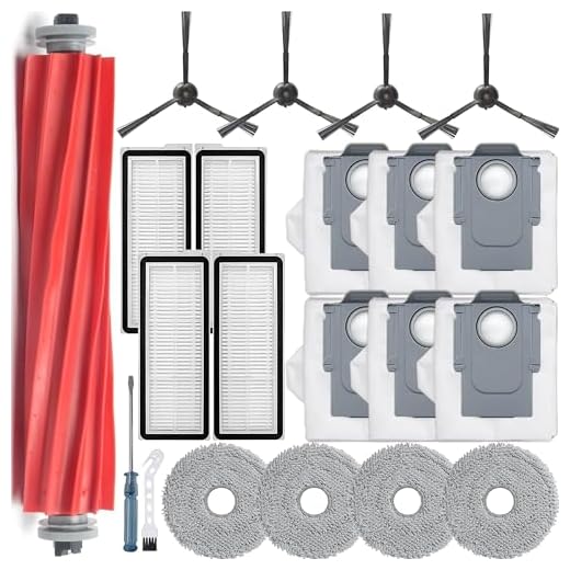 Bluearks 22 Stück Zubehörset für Roborock Qrevo S/Qrevo Pro Roboter Saugroboter,1 Hauptbürsten,4 Hepa Filter,4 Wischpads,4 Seitenbürsten und 6 Staubbeutel,Kompatible für Qrevo Pro/Qrevo S
