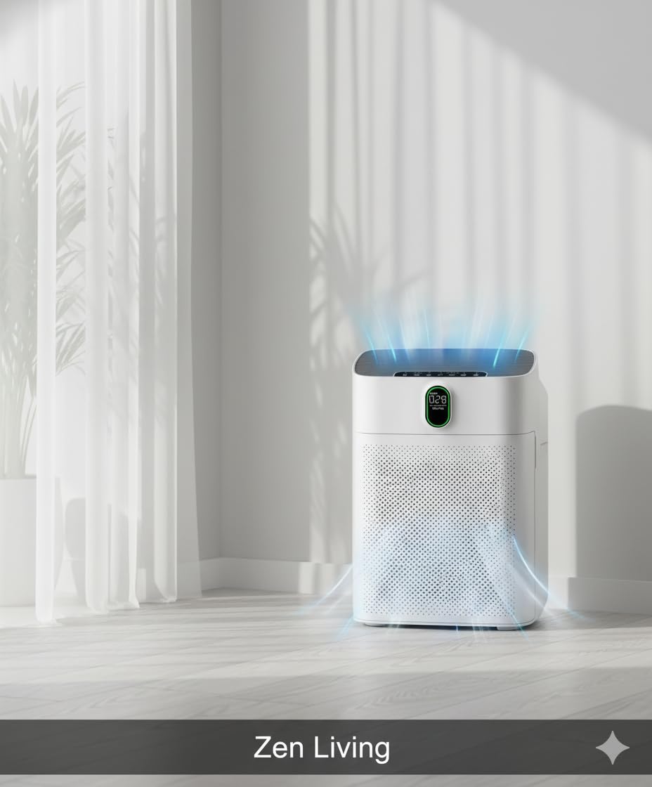 Luftreiniger – TikTok-ready Clean Air Upgrade, H13 HEPA gegen Staub, Rauch & Tierhaare, ultra leiser Nachtmodus, stylisches Design für Wohnung, Gaming-Setup & Homeoffice
