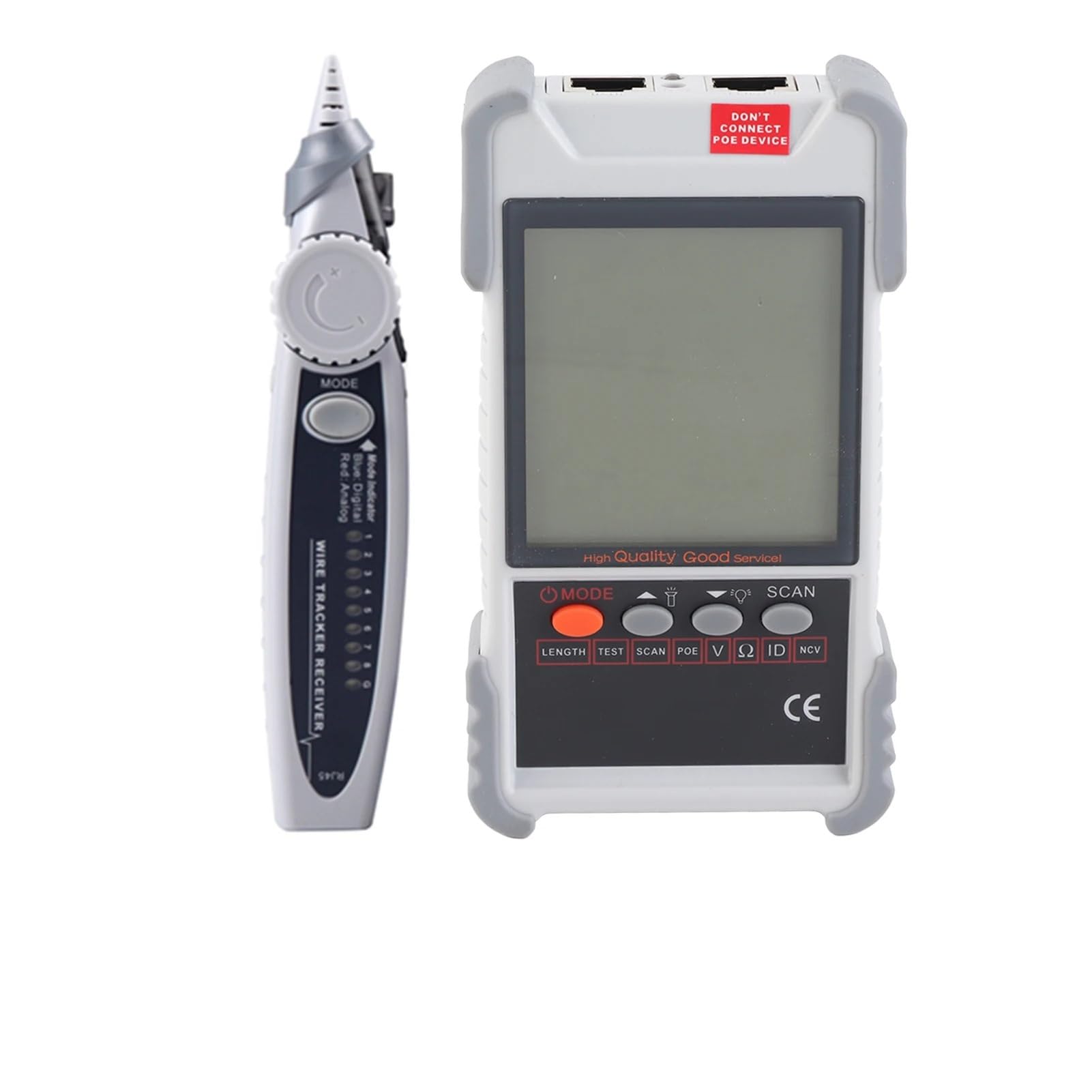 ET618 Przenośny tester kabli sieciowych z wyświetlaczem LCD, analogowo-cyfrowym wyszukiwaniem, czułość parowania testowych POE - Omni-Check