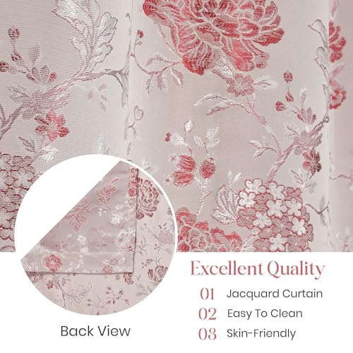 Image of FRESH FROM LOOM Curtains for Door 12 Feet Long | Big Window Curtain Premium Polyester Weaved Parda | Modern Parde for Living Room Bedroom | Home Office Jacquard Screens (Maroon, 12ft, 1pc)