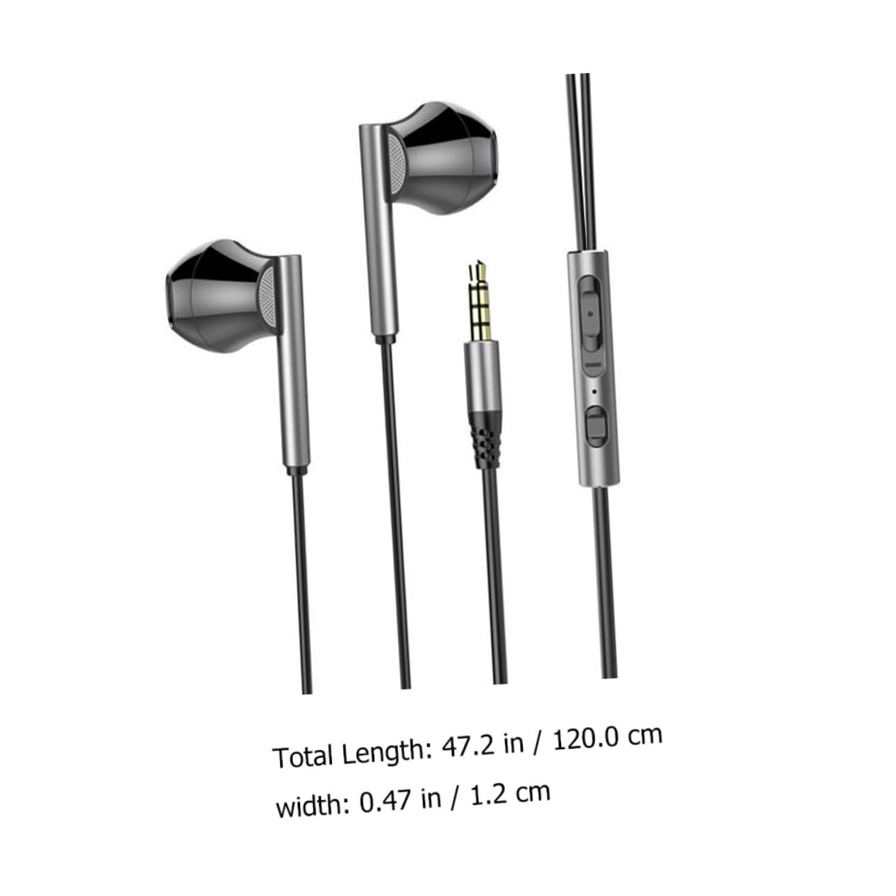 Uonlytech 3pezzi Cuffie In-ear Metalliche Con Microfono Auricolari Gaming Basso Profondo Compatibili Smartphone Design Ergonomico Per Comfort Estremo Cavo Resistente Nero
