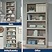 Sauder 5 Tier Book Shelf Wooden Bookcase Multipurpose Bookshelf for Home Office, Living Room, in Chalked Chestnut