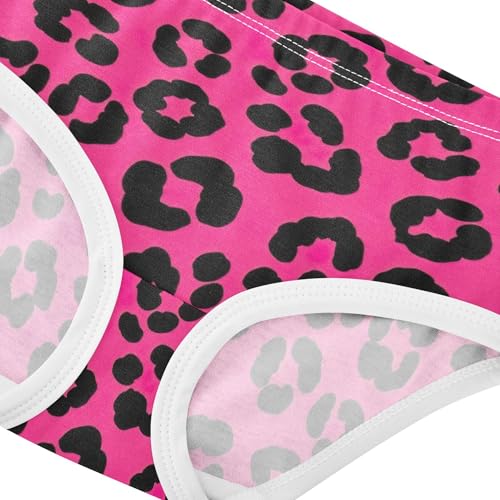 Florals Toddler Girls Underwear 2t Cotton Girl Panties Cute Black Leopard Spots Vibrant Pink Briefs Undies Kids4