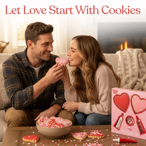 image for Twinkle Bites DIY Valentine’s Day Cookie Decorating Kit – 2 Heart-