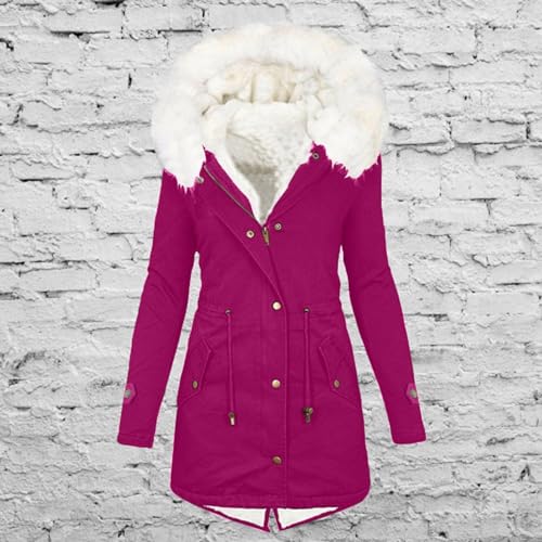 Manteau épais et chaud pour femme avec parka à capuche imperméable - 2