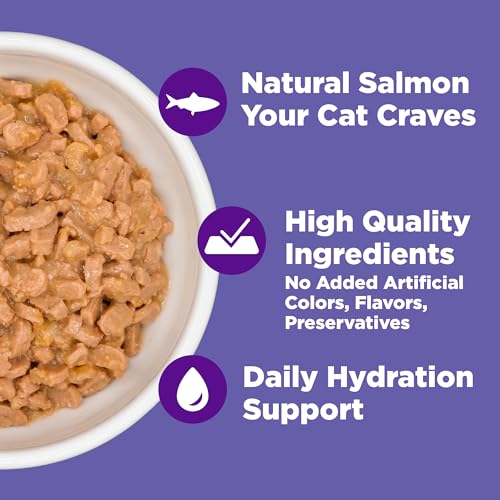 Image of Wellness Complete Health Grilled Adult Canned Wet Cat Food, Natural, Protein Rich, Grain Free, Salmon and Chicken Entree Recipe, 3 oz, Pack of 12 Cans