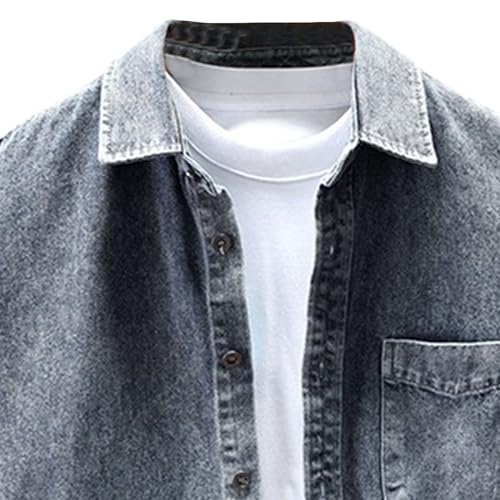 Chaqueta de mezclilla para hombre estilo casual slim fit miniatura 4