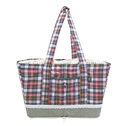 アットファースト お買い物バッグ パリスチェック レッド AF5718