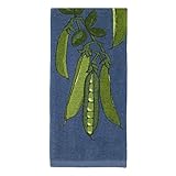 All-Clad Textiles 100-percent Cotton Fiber Reactive Peas Print Kitchen Towel, 17-inch x 30-inch, Cornflower Blue