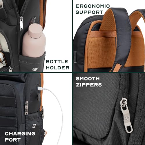 Image of Assembly Odyssey Weekender Laptop Backpack for Men Women 15.6 Inch Travel Office Bag Water Resistant Adjustable Straps