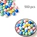 Produktbild DAHI holzperlen 500stk bunt perlen 10mm holzkugeln Holz perlen mit Loch bastelnperlen für DIY Schmuck Herstellung (500stk)