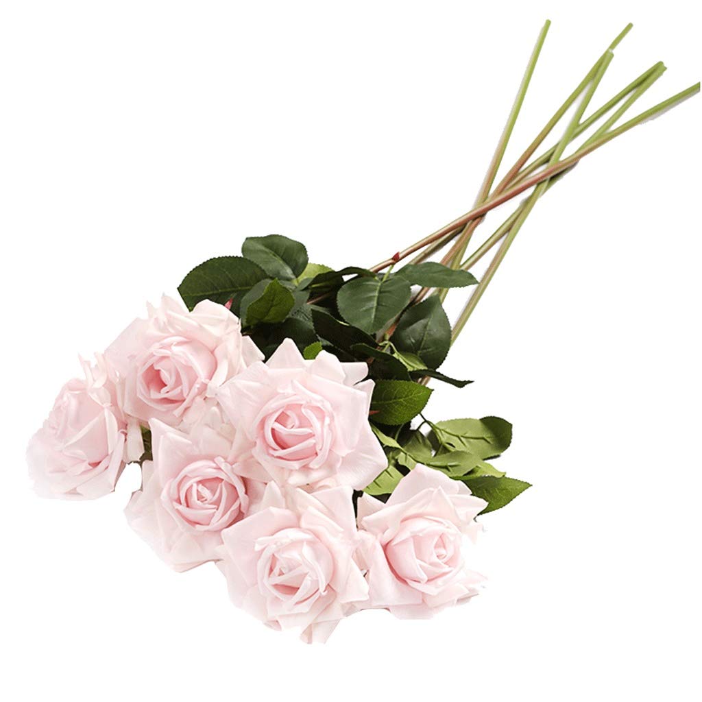 Fleurs artificielles de roses rose en soie pour l'aménagement et la décoration du salon