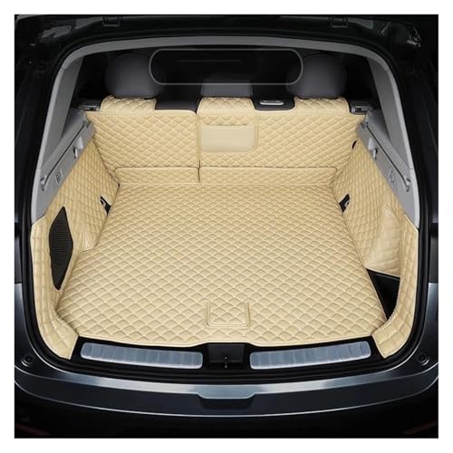 Tapis de coffre pour Infiniti QX60 2024-2020 cuir beige luxe