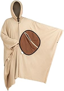 Capa de camping portátil de forro polar resistente al viento, capa multifuncional para comodidad y calidez al aire libre