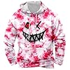 Men Hoodies,Skeleton Hoodie Red Sweatshirt Knitted Sweaters Men's Print Novelty Jumper Mens Shirt Pattern Sewing Xxl V-Neck Collar Formal Casual Office Top Regular Fit (Hot Pink,L) #5